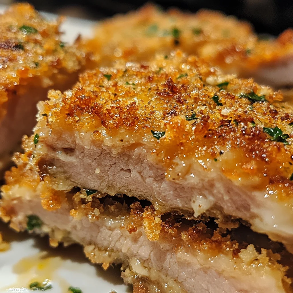 Crispy Baked Parmesan beef Chops