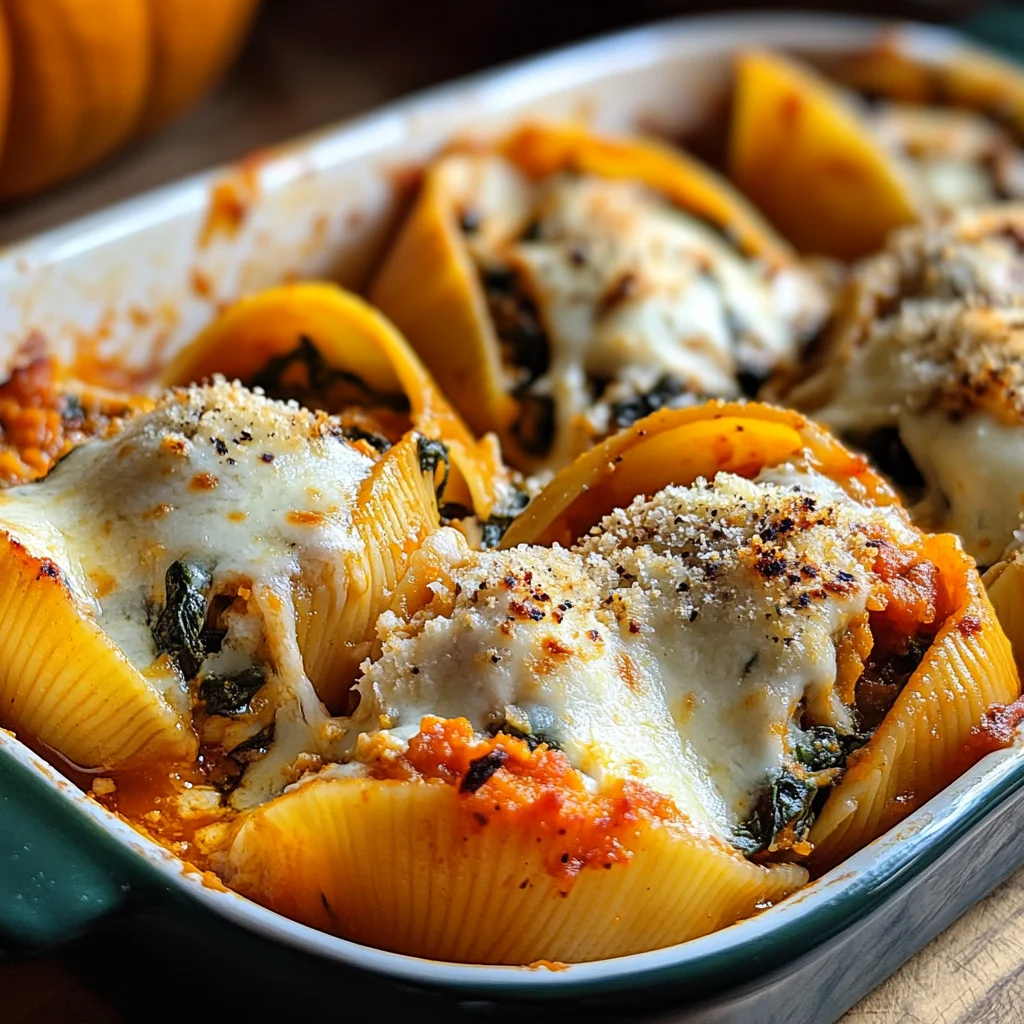 Pumpkin and Spinach Stuffed Shells