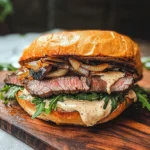 Savory Grilled Ribeye Steak Sandwich with Creamy Aioli Delight