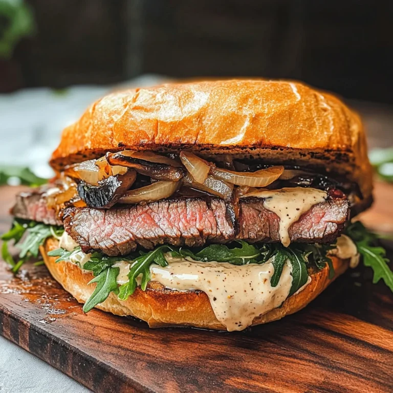 Savory Grilled Ribeye Steak Sandwich with Creamy Aioli Delight