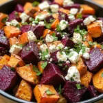 Vibrant Roasted Beets and Sweet Potatoes with Feta Bliss