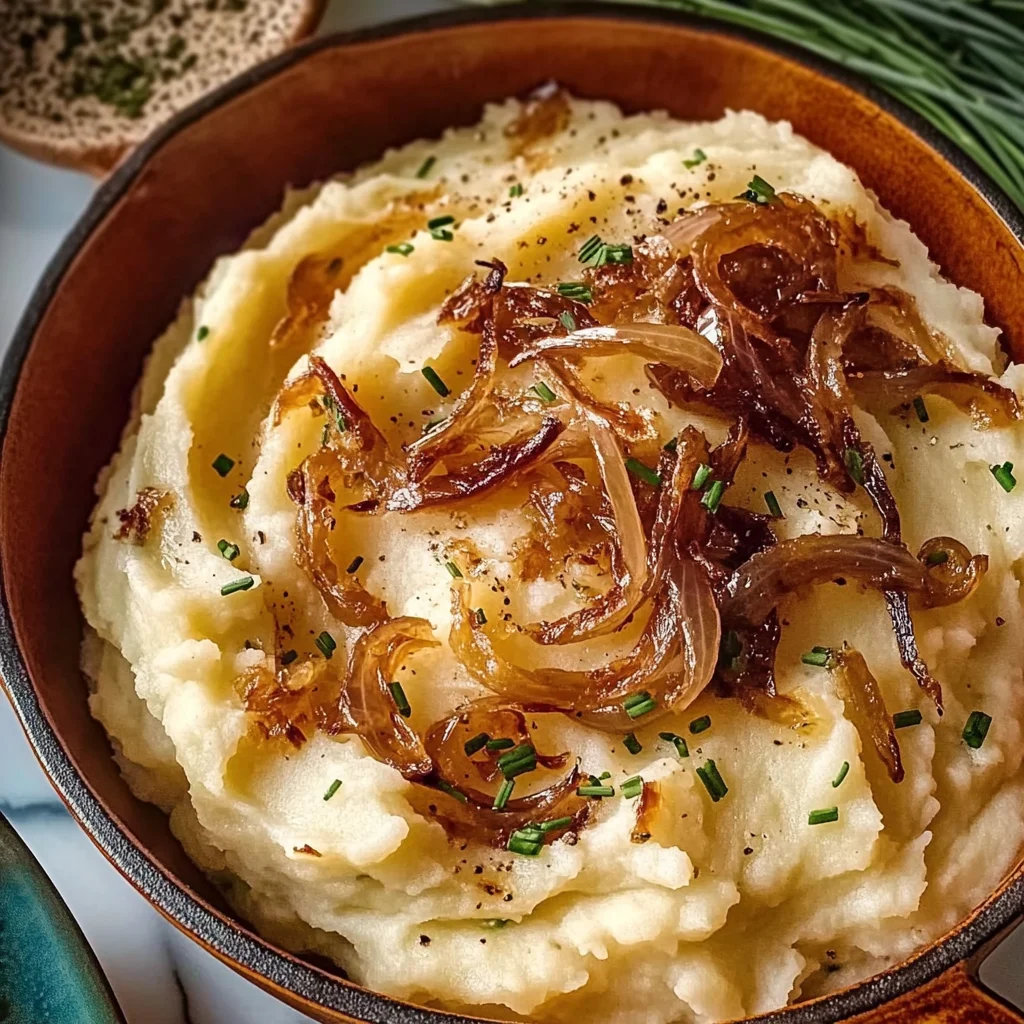 Best Ever Caramelized Onion Mashed Potatoes