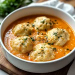 Best Tomato Soup with Cheddar Bay Dumplings