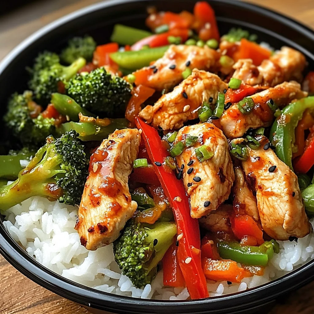Chili Chicken & Mixed Veggie Rice Bowl