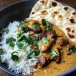 Coconut-Curry Beef with Garlic Naan & Jasmine Rice