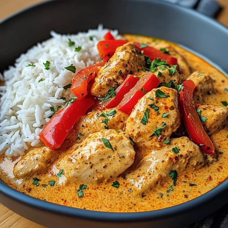 Creamy Paprika Chicken with Rice