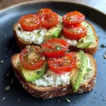 Creamy Tomato & Avocado Toast with Cottage Cheese