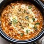 Crockpot Chicken Parmesan Soup