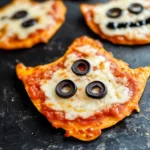 Easy Mini Halloween Pizzas