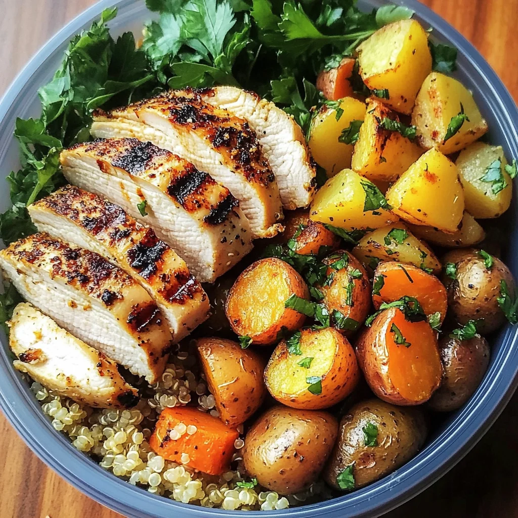 Grilled Chicken Power Bowl with Quinoa & Roasted Veggies