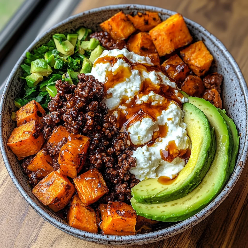 Ground Beef Hot Honey Bowl