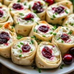 Savory Christmas Cranberry Roll Ups