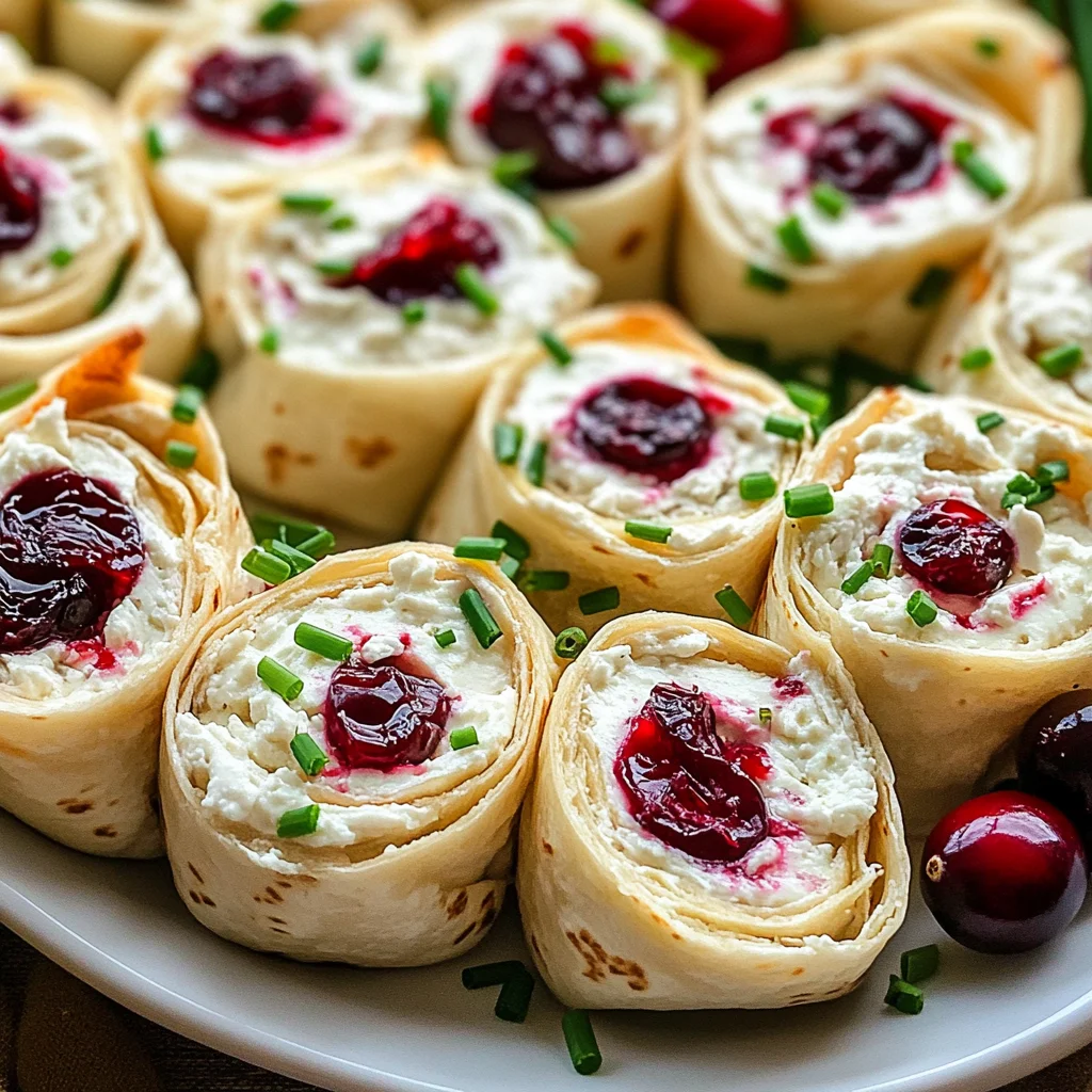 Savory Christmas Cranberry Roll Ups