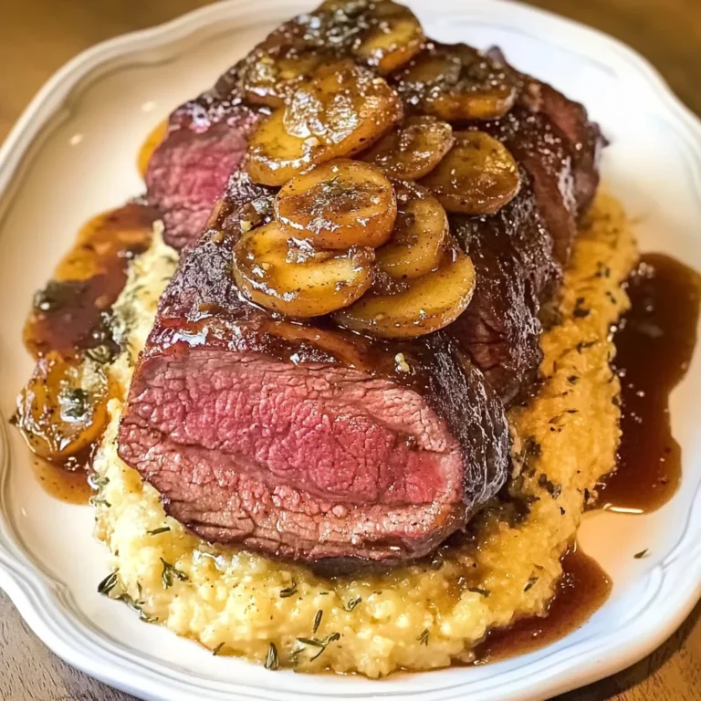 Slow Cooker Apple Butter Glazed beef Tenderloin