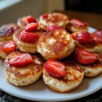 Strawberry Vanilla Cottage Cheese Pancake Bites