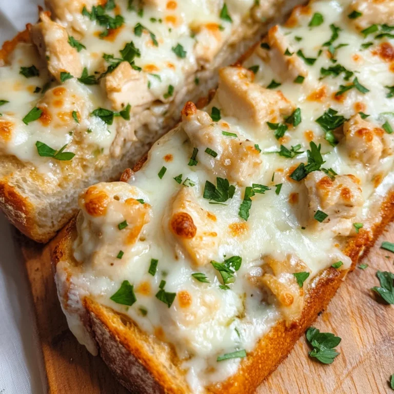 The Viral Chicken Alfredo Garlic Bread I'm Obsessed With