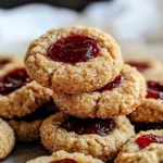 Vegan Thumbprint Cookies with Strawberry Jam