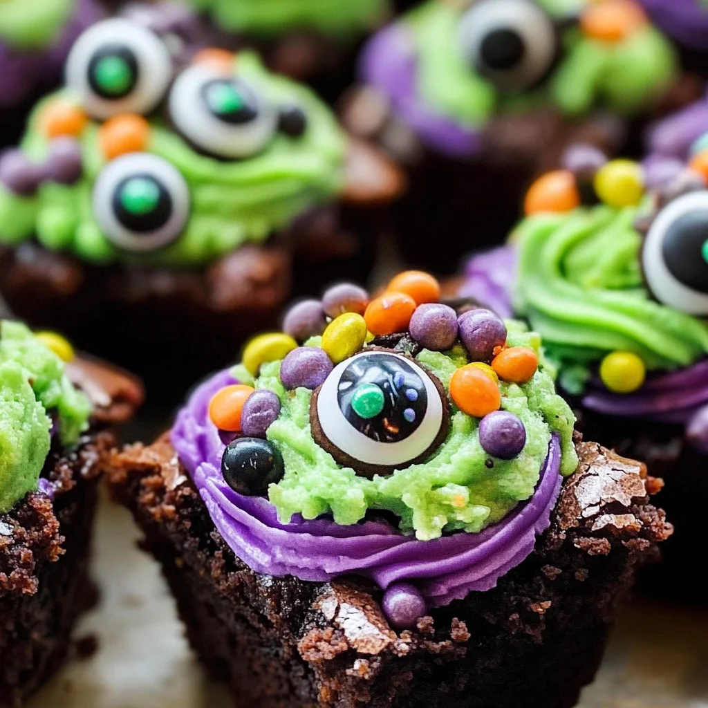 Witch's Cauldron Halloween Brownie Bites