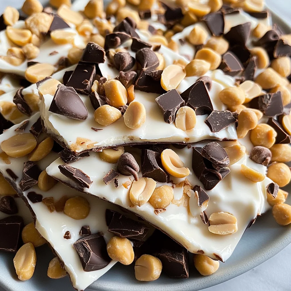 10 Minute Peanut Butter Chocolate Greek Yogurt Bark Recipe