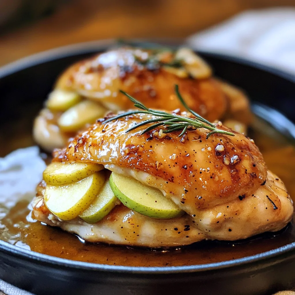 Apple and Brie Stuffed Chicken with Maple Dijon Glaze
