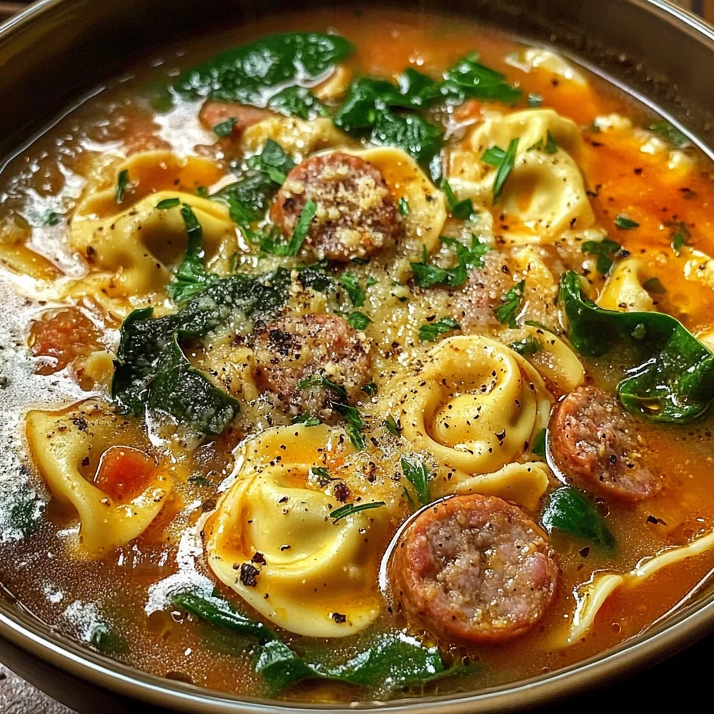 Autumn Tortellini Soup With Sausage