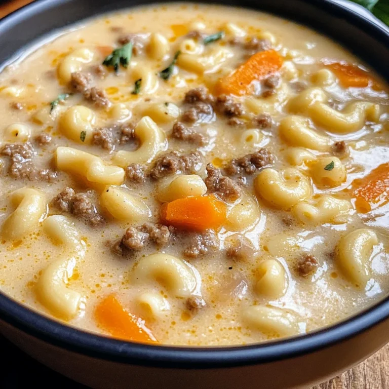 Cheeseburger Macaroni Soup: Creamy Comfort in Every Bowl