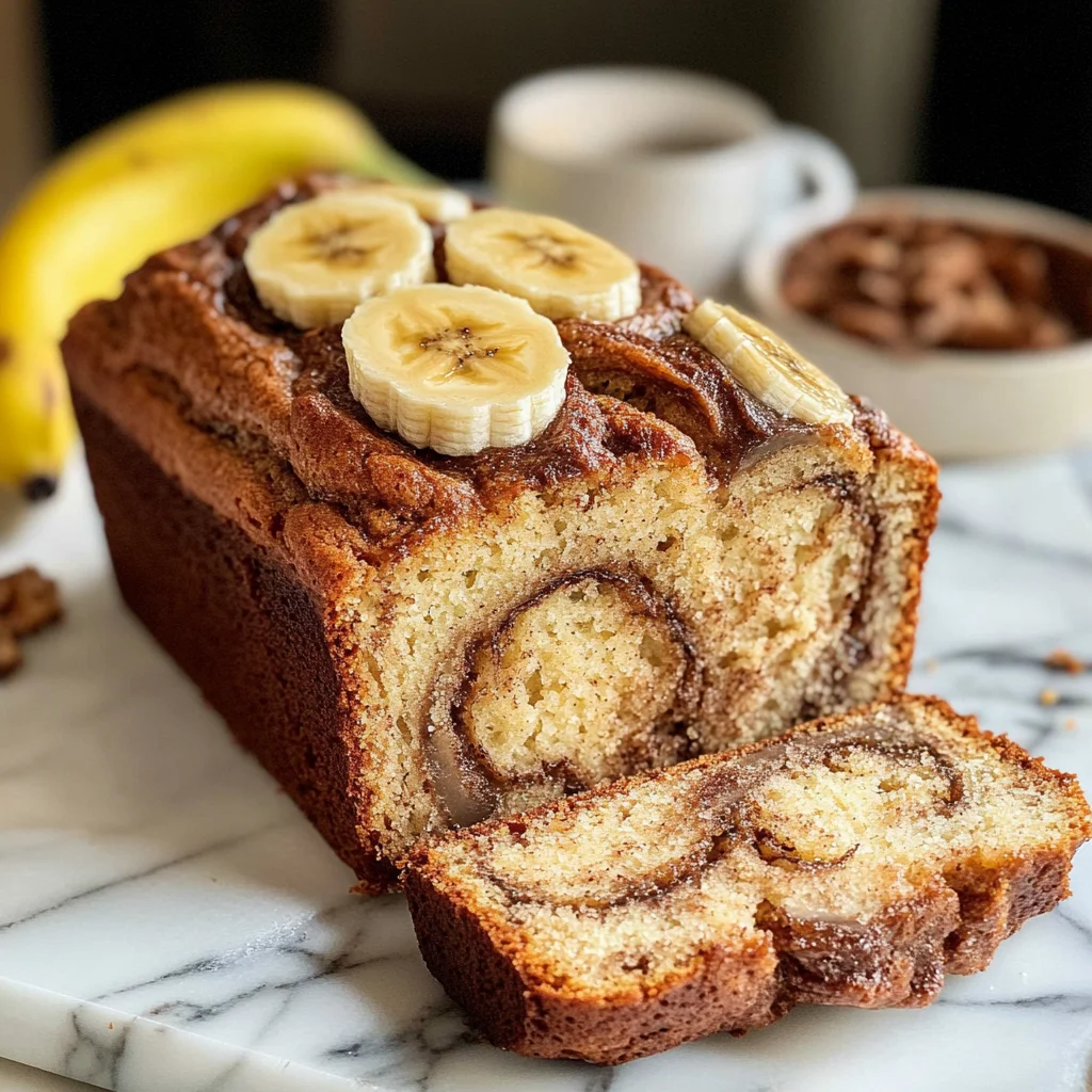 Cinnamon Swirled Banana Bread