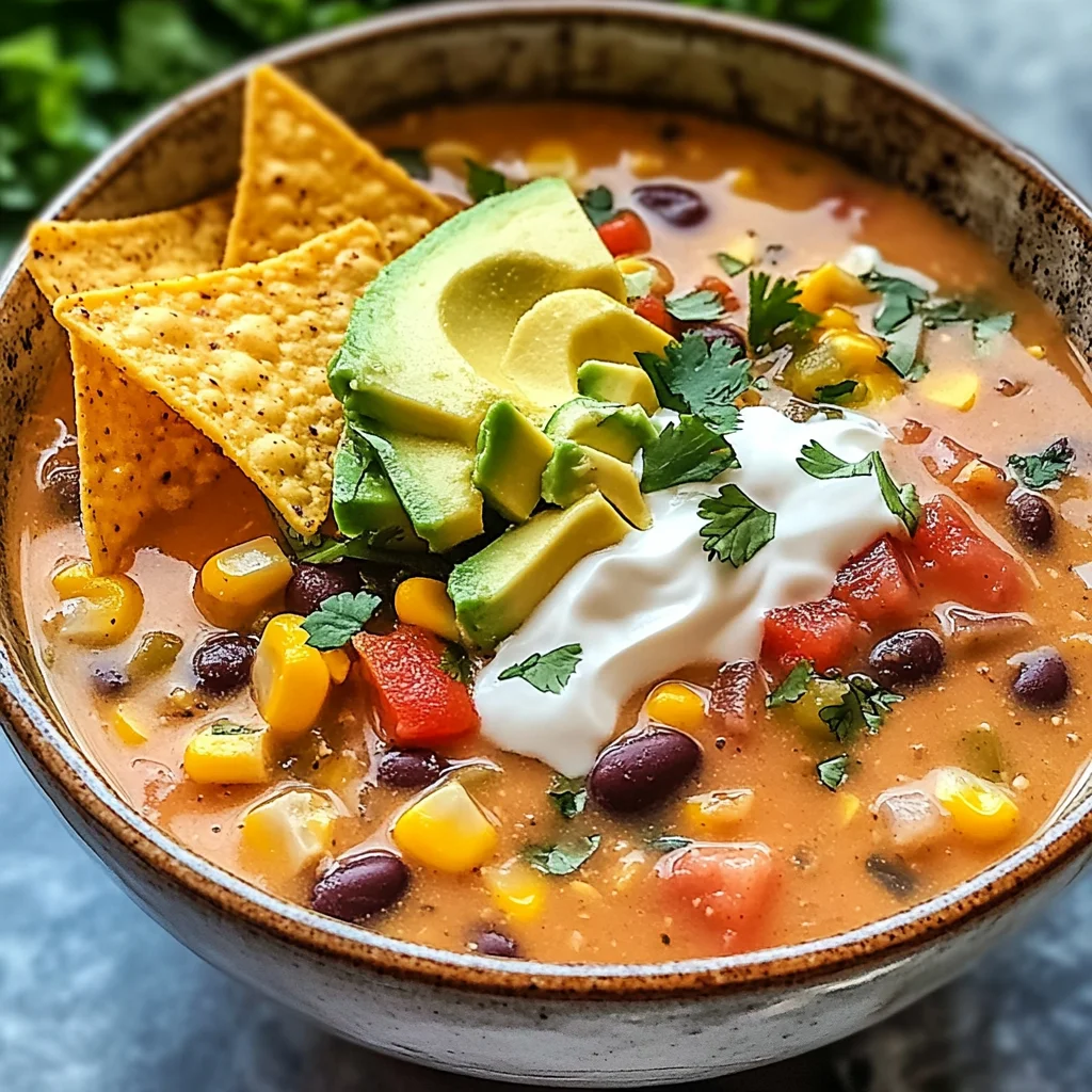Crockpot Vegetarian Tortilla Soup for Cozy Weeknight Comfort