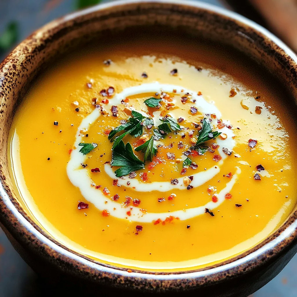 Easy Butternut Squash and Sweet Potato Soup