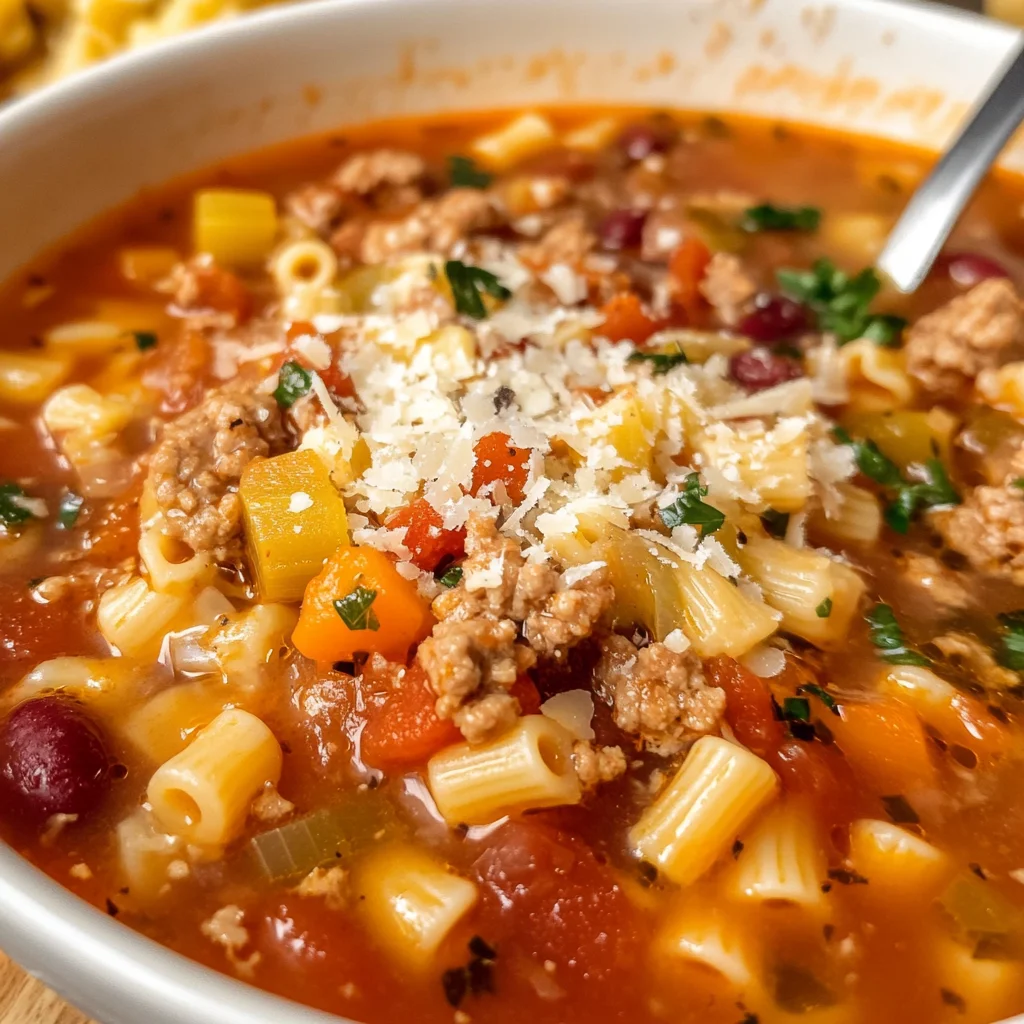 Easy Pasta Fagioli with Sausage