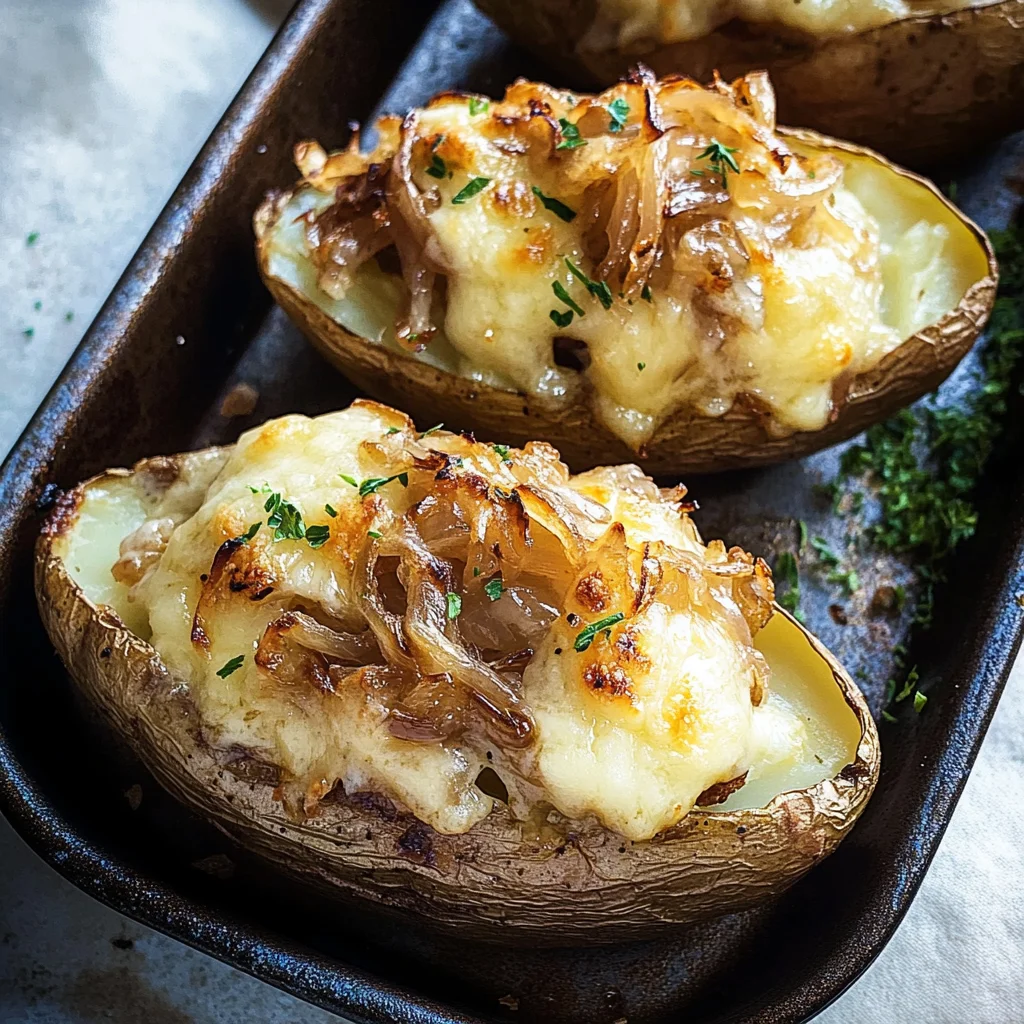 French Onion Baked Potatoes
