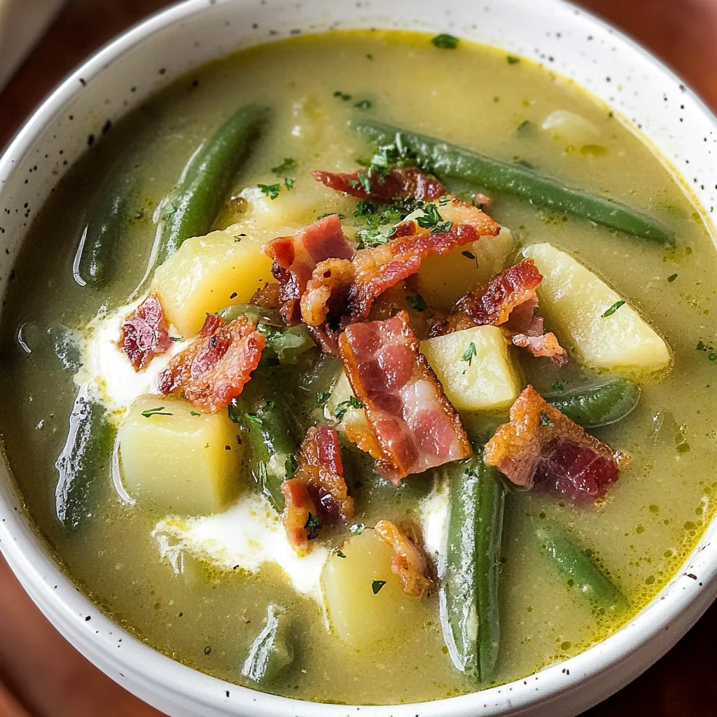 German Green Bean Soup Recipe (Grüne Bohnensuppe)