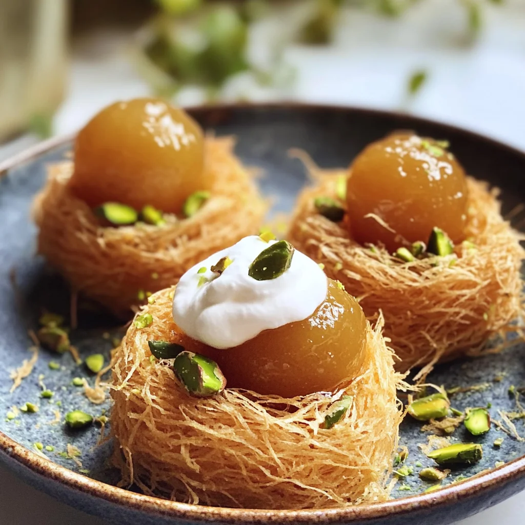 Gulab Jamun in Kunafa Nests