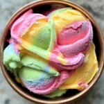 Homemade Rainbow Sherbet