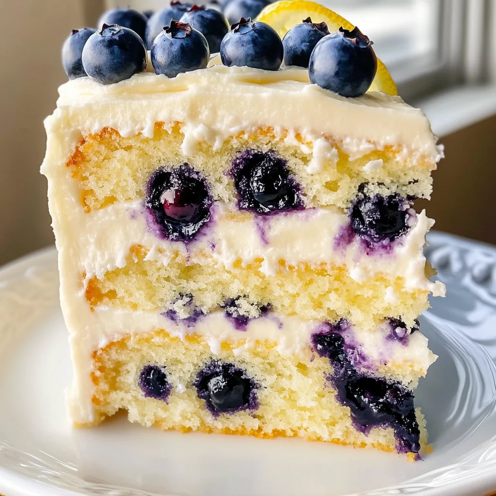 Lemon Blueberry Layer Cake