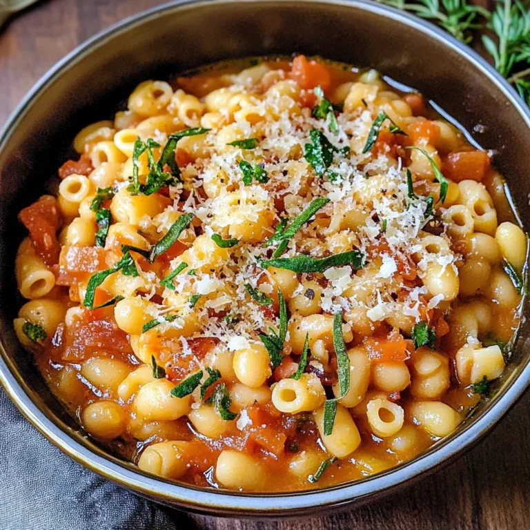 Pasta e Fagioli (Pasta and Beans Soup)