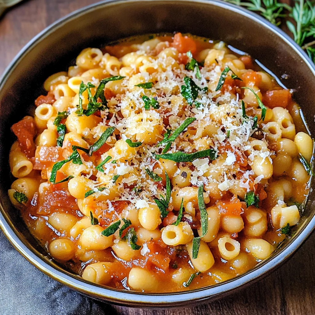 Pasta e Fagioli (Pasta and Beans Soup)