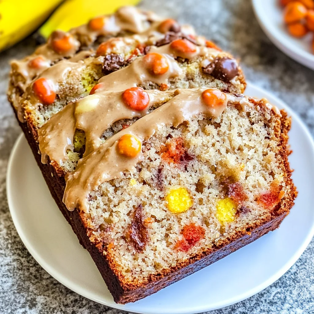 Reese's Pieces Peanut Butter Banana Bread