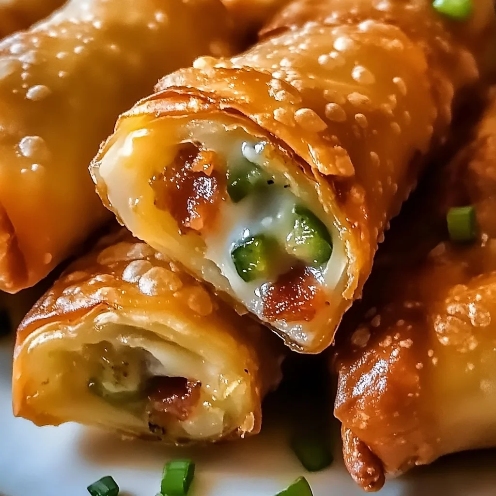 Turkey Bacon Jalapeño Popper Eggrolls Recipe