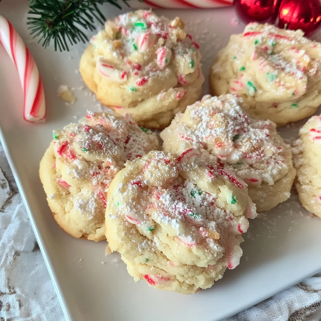 Candy Cane Whipped Shortbread Cookies | Easy and Delicious