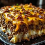 Cheesy Loaded Meatloaf Casserole