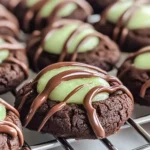 Chocolate Mint Thumbprint Cookies
