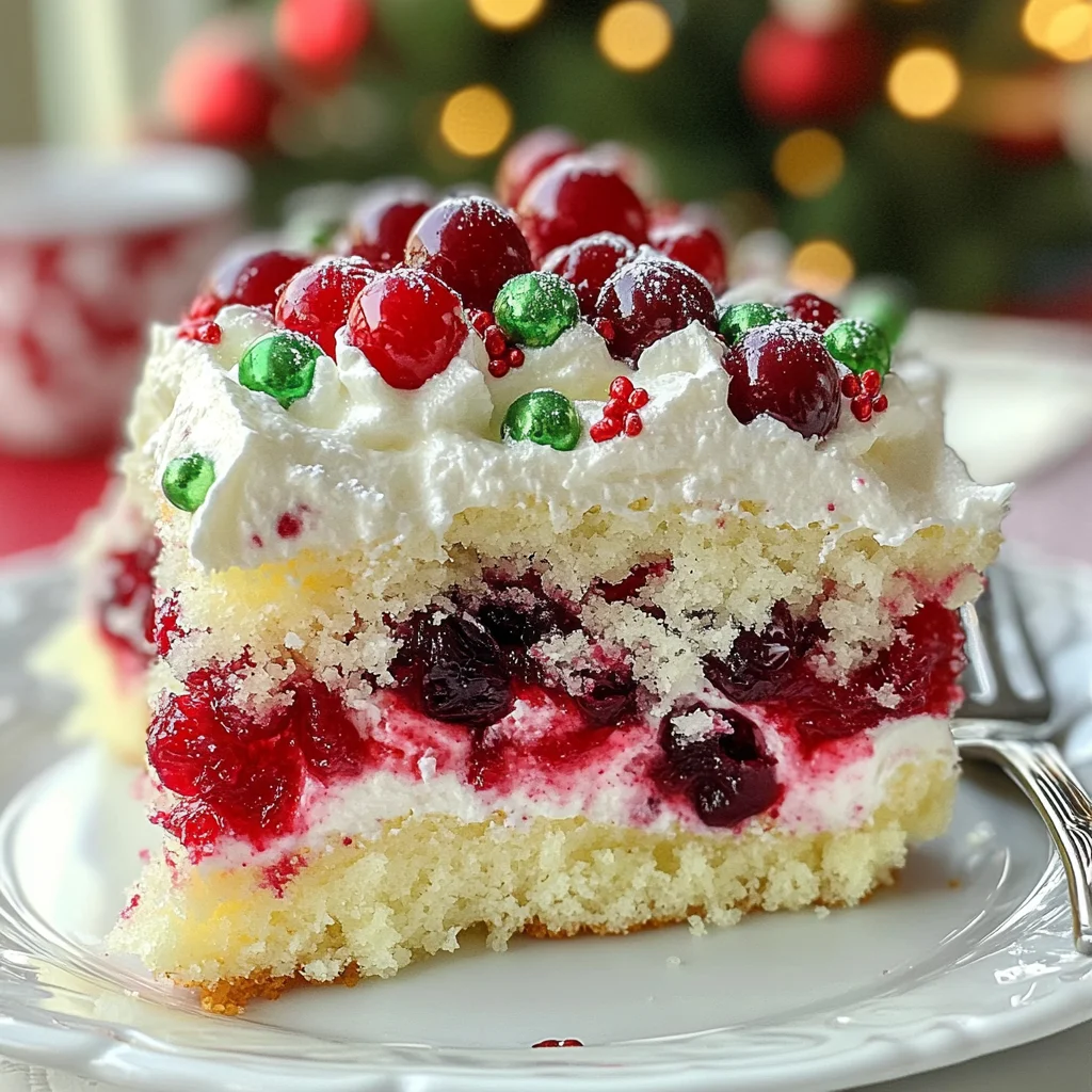 Christmas Cranberry Poke Cake Recipe