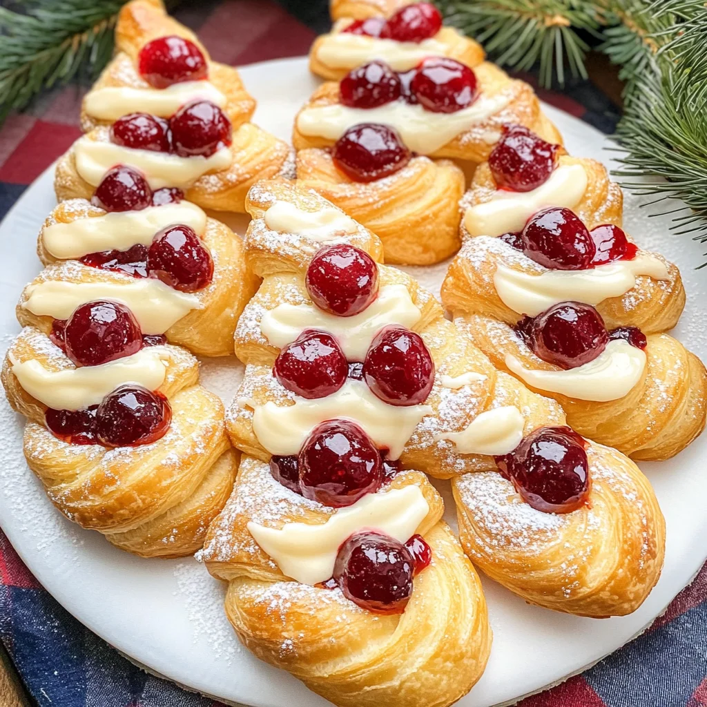 Christmas Tree Cream Cheese Danish