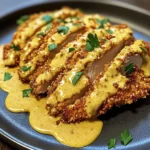 Crispy Pretzel Crusted Chicken with Cheddar Mustard Sauce Recipe