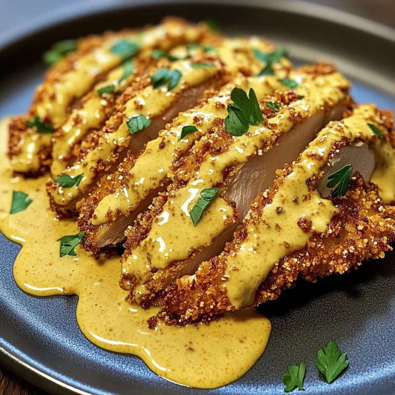 Crispy Pretzel Crusted Chicken with Cheddar Mustard Sauce Recipe