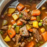 Crockpot Vegetable Beef Soup (full of flavor!)