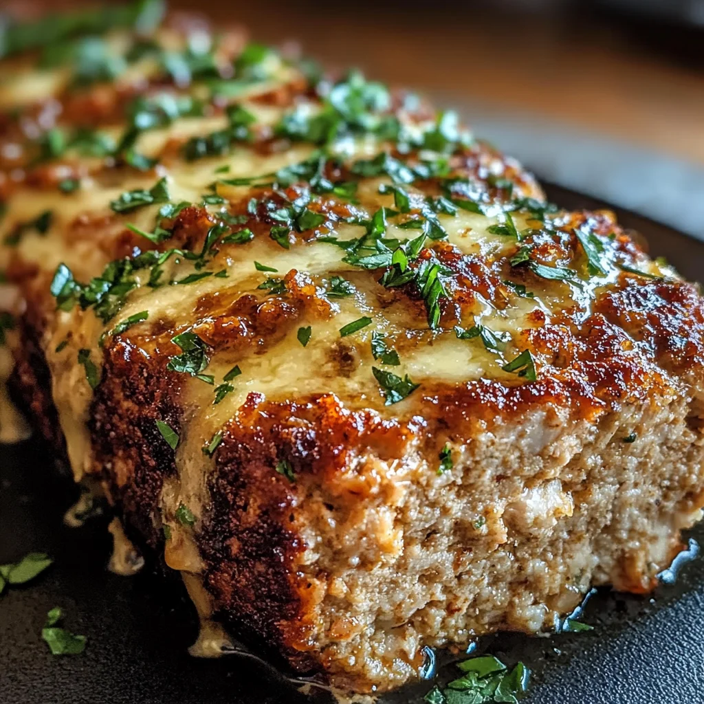 Garlic Parmesan Chicken Meatloaf