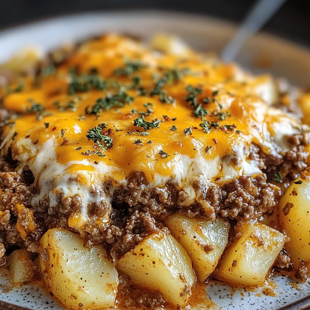 Ground Beef and Potatoes Casserole