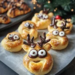 Rentiere aus Quark-Öl-Teig mit Nutellakern